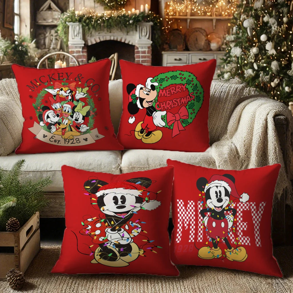 Świąteczne poszewki na poduszki Mickey Mouse