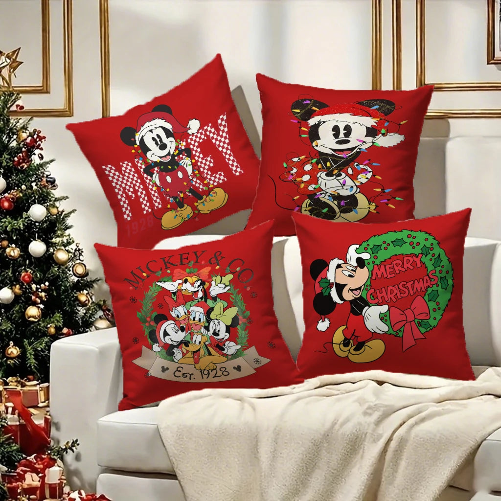 Świąteczne poszewki na poduszki Mickey Mouse