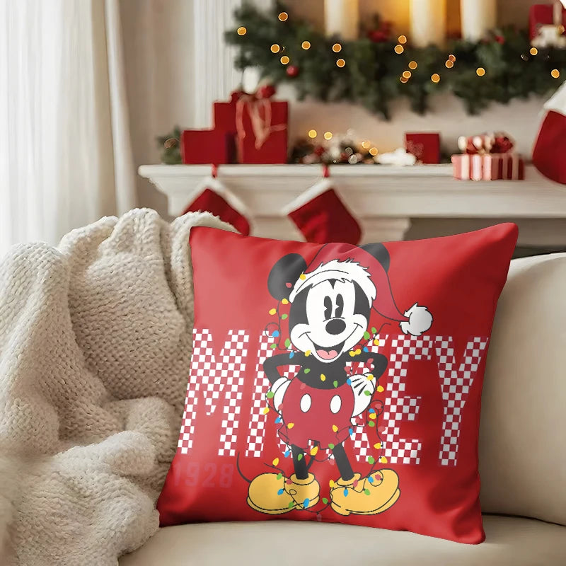 Świąteczne poszewki na poduszki Mickey Mouse