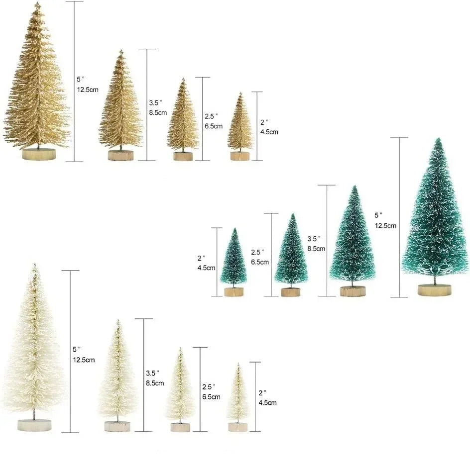 Mini choinka świąteczna na drewnianej podstawce