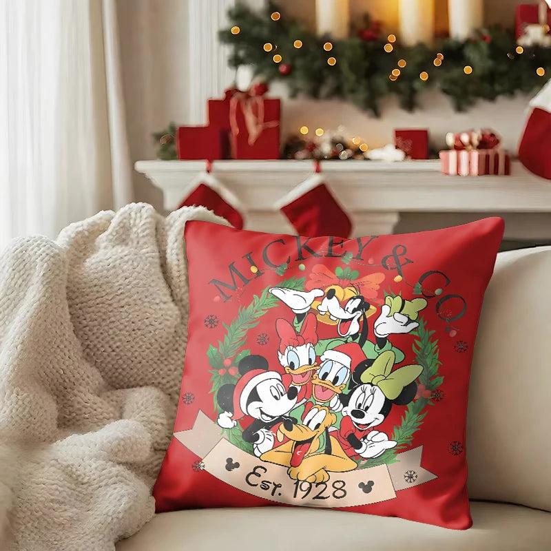 Świąteczne poszewki na poduszki Mickey Mouse