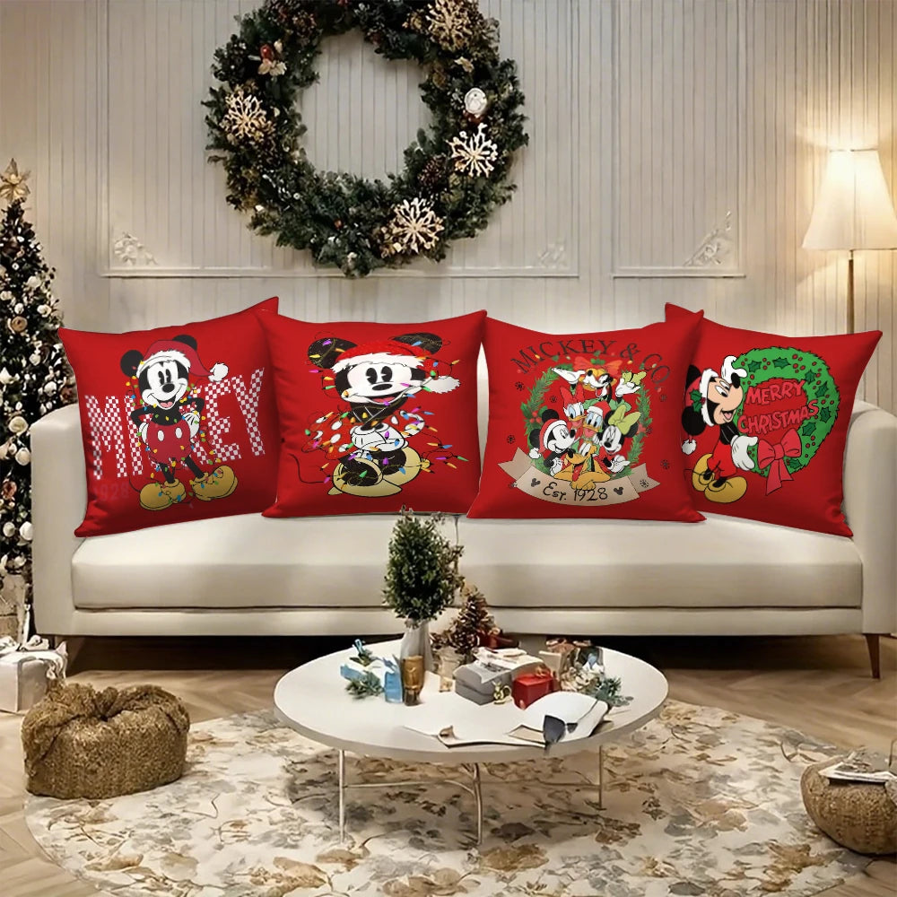 Świąteczne poszewki na poduszki Mickey Mouse