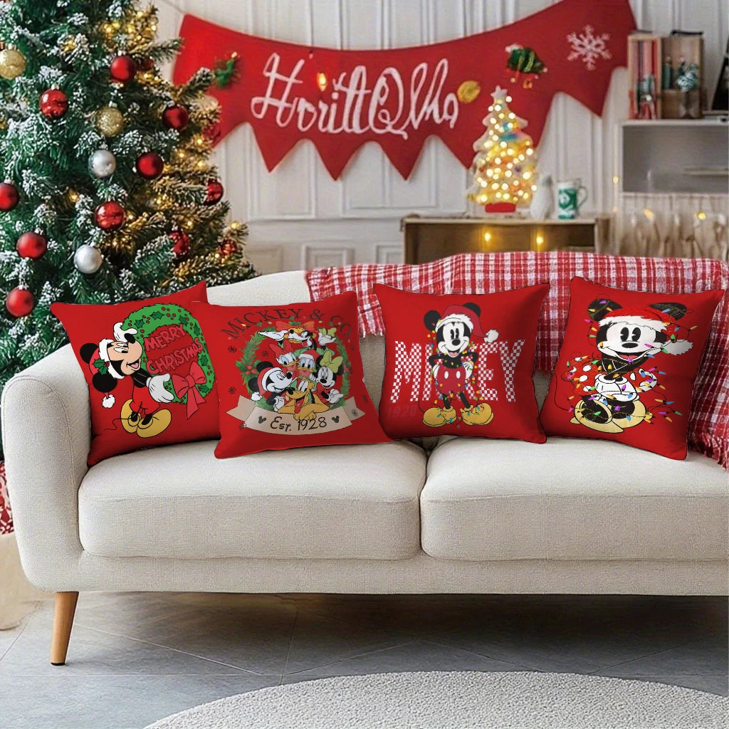 Świąteczne poszewki na poduszki Mickey Mouse