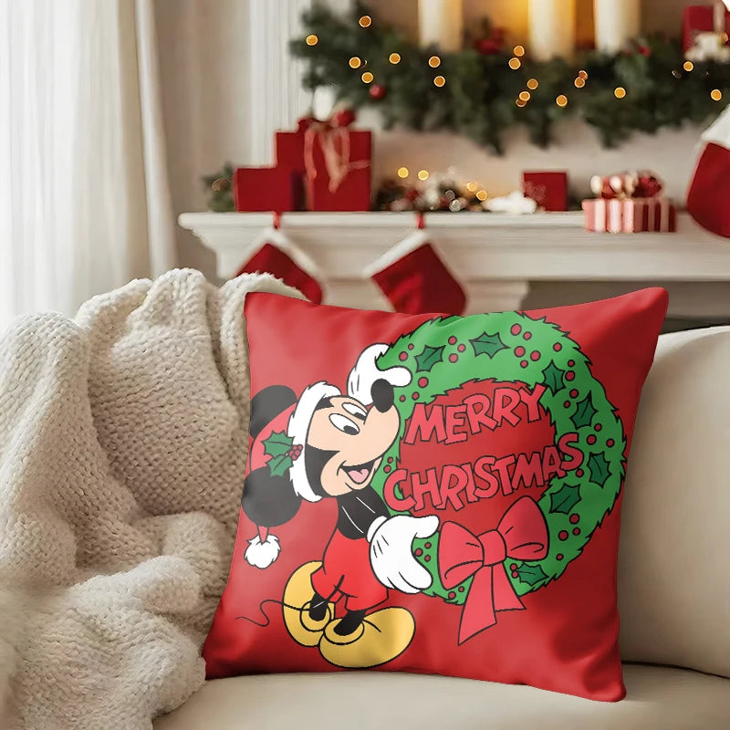 Świąteczne poszewki na poduszki Mickey Mouse